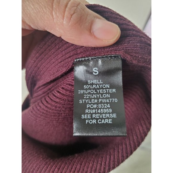 Dress Forum Los Angeles Womens Small Burgundy long Length With Side Slit Dress - Picture 4 of 11